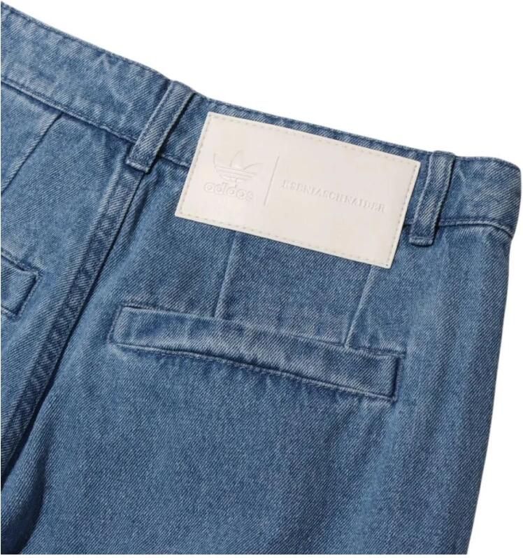 Adidas Kleurrijke high-waisted jeans met iconische strepen Blue Dames - Foto 3