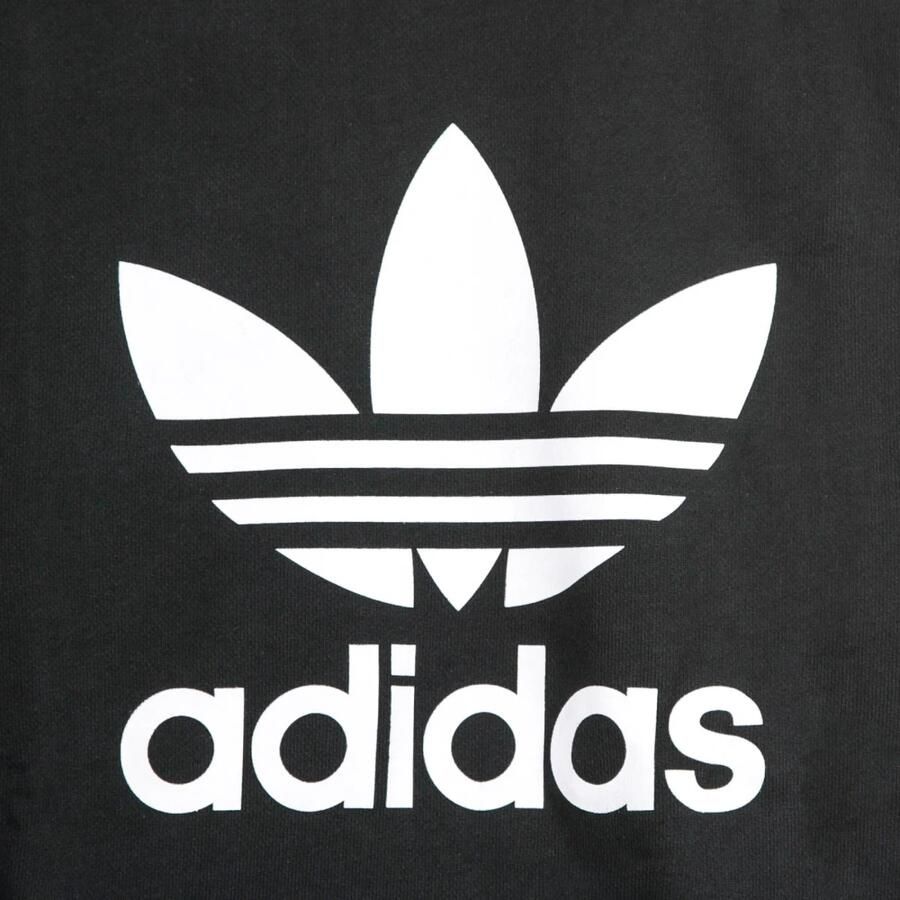 Adidas Originals Zwart Crewneck Sweatshirt met Trefoil Black Dames