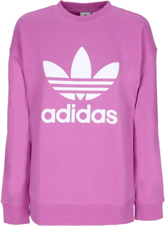 Adidas Lichtgewicht Crewneck Trefoil Sweatshirt Violet Purple Dames - Foto 2