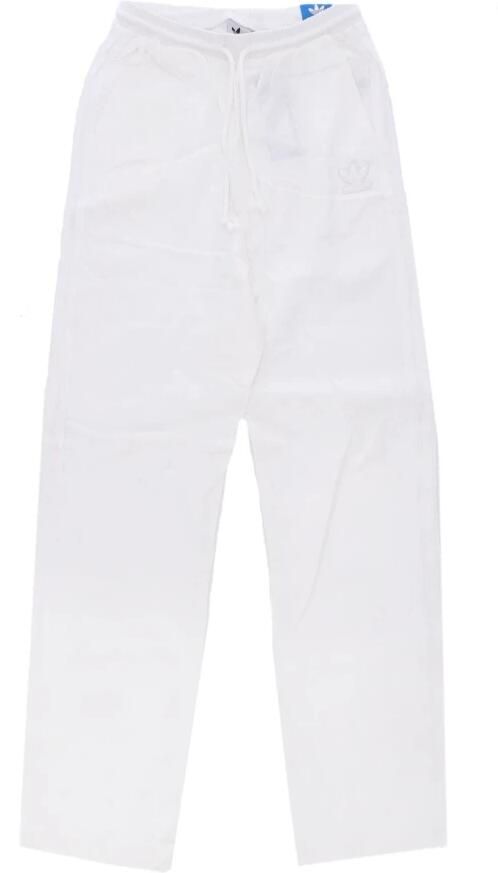 Adidas Linnen Wijde Pijp Broek White Dames - Foto 3