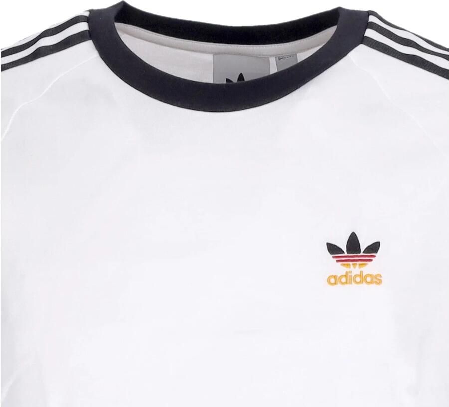 Adidas Nation Tee Wit Zwart Heren T-shirt White Heren