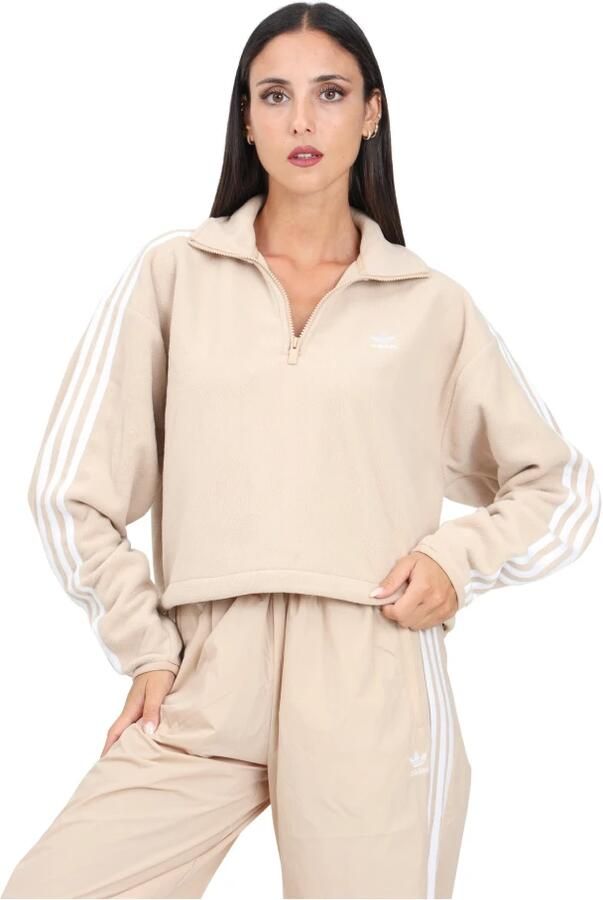 Adidas Originals Polar Fleece Half Zip Trainingspakken in beige formaten: XS - Foto 4