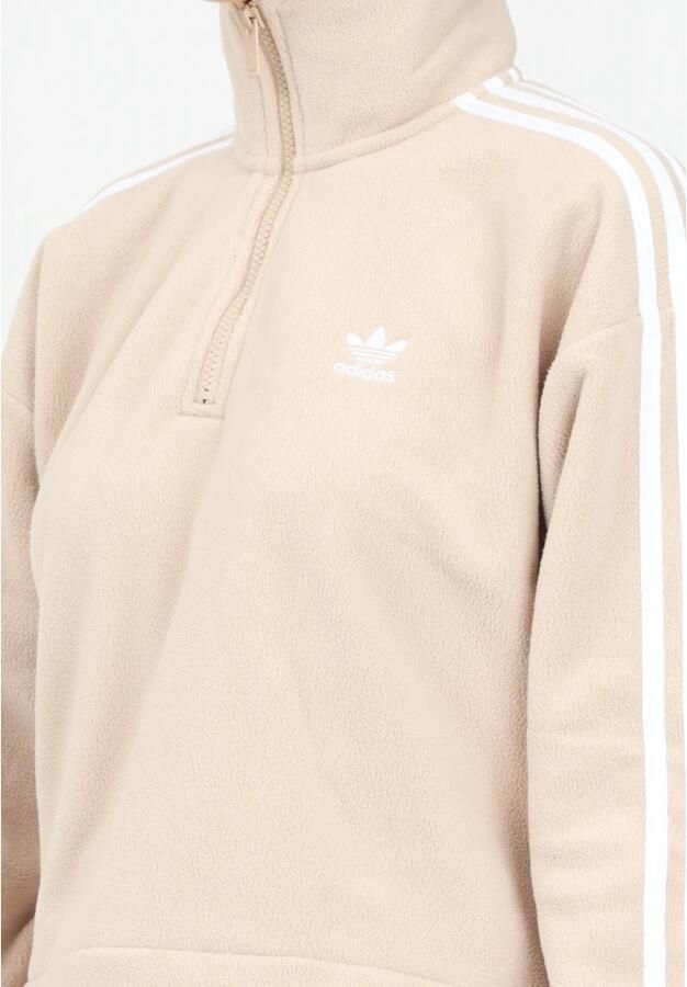 Adidas Originals Polar Fleece Half Zip Trainingspakken in beige formaten: XS