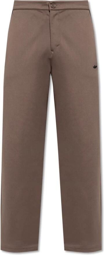 Adidas Originals Broek met logo-vormige applicatie Brown Heren