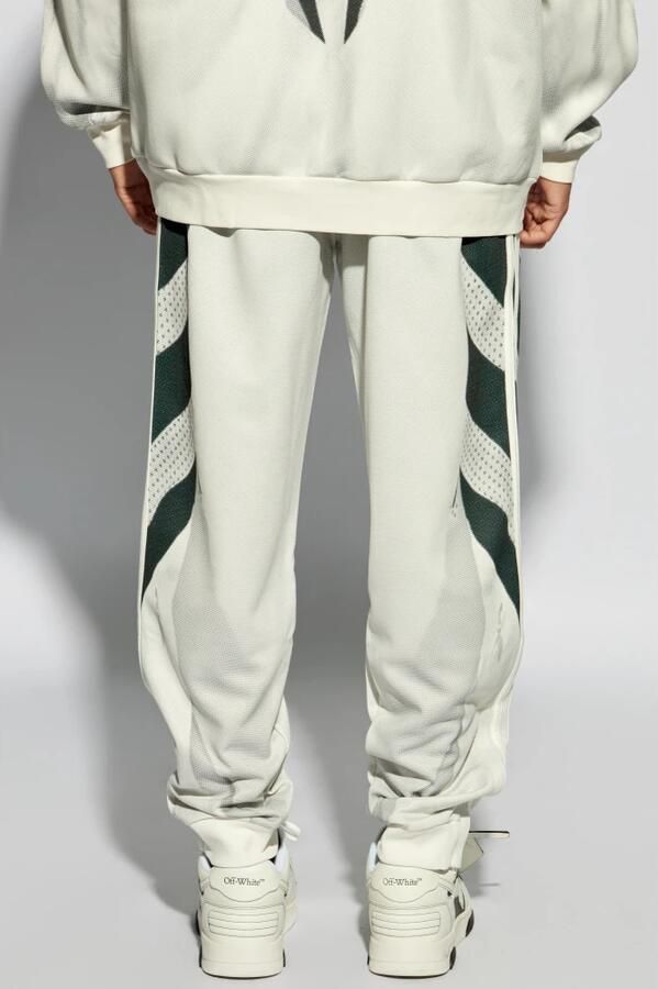 Adidas Gestreepte Technische Stoffen Broek White Heren - Foto 5
