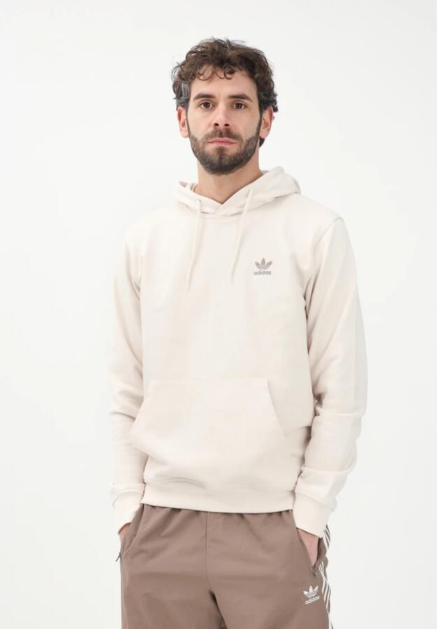 Adidas Originals Essentials French Terry Hoodie Sweater Beige Heren