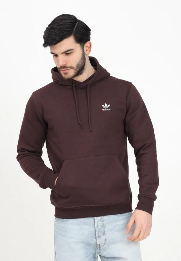Adidas Originals Essentials Trefoil Hoodie Bordeaux Heren Brown Heren