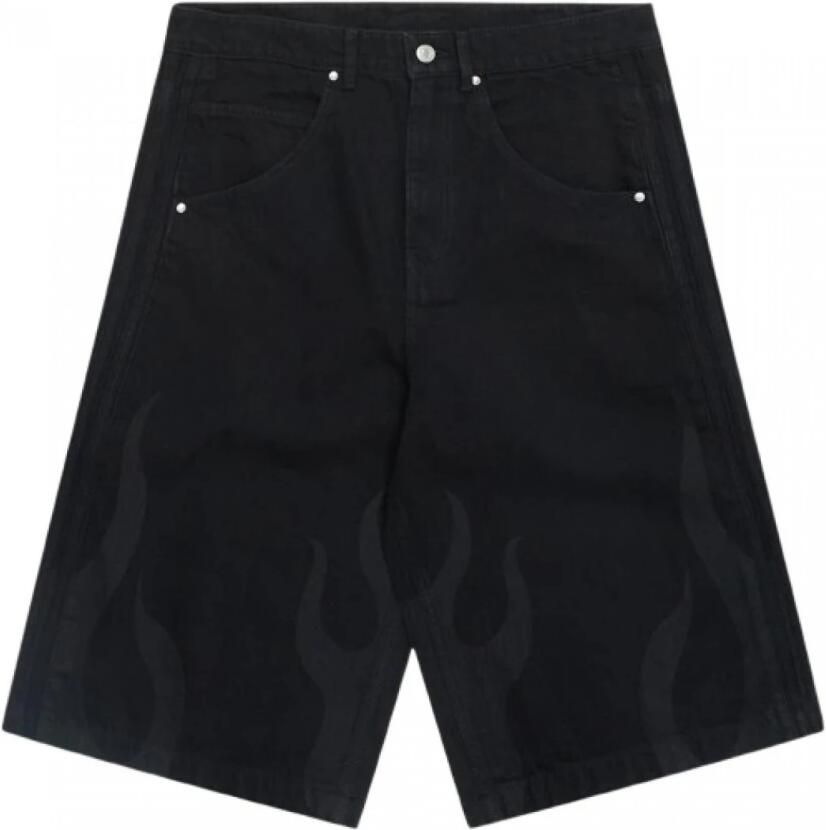 Adidas Originals Flames Denim Shorts Zwart Black Heren - Foto 2