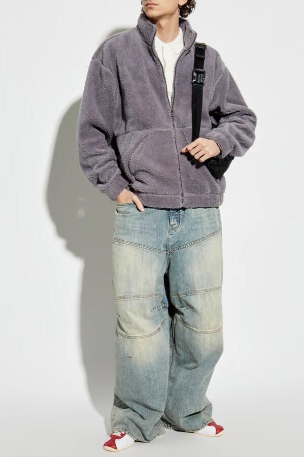Adidas Premium Essentials Polar Fleece Sweatshirt met Lange Rits Grijs- Heren Grijs - Foto 3