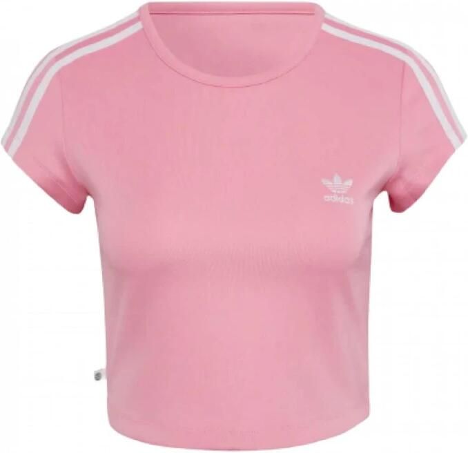 Adidas Originals Kort T-shirt met galonstrepen model 'CROPPED' - Foto 4