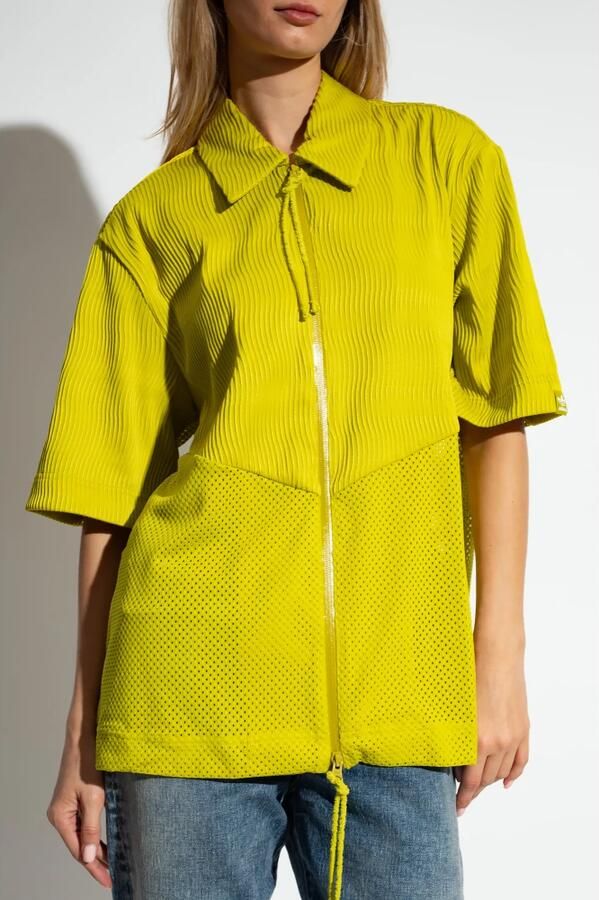 Adidas Originals Groene Geplooide Shirt met Tweewegsrits Green - Foto 10