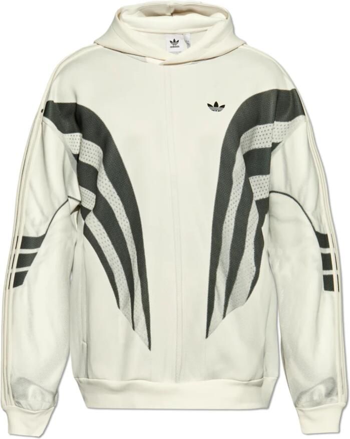 Adidas Witte Sweatshirt met Grijs-Zwart Print White Heren