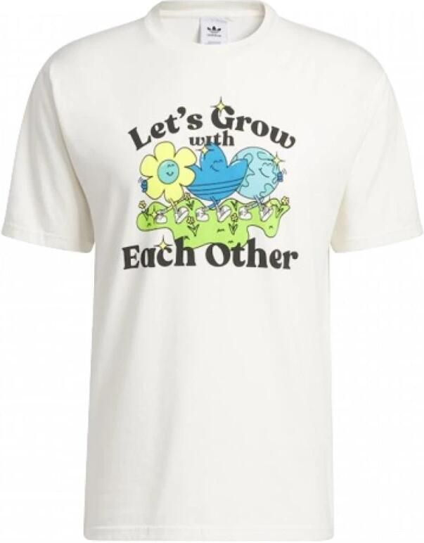 Adidas Originals Katoenen Grafische T-shirt White Heren