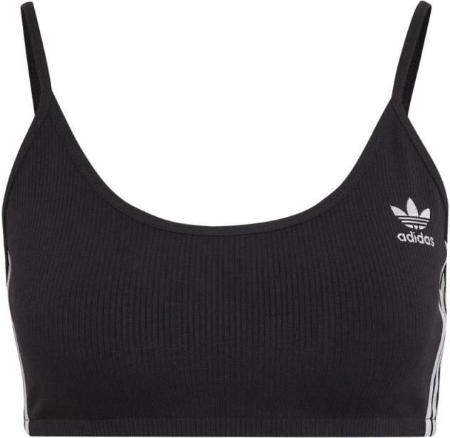 Adidas Originals Katoenen tanktop slim fit Black Dames