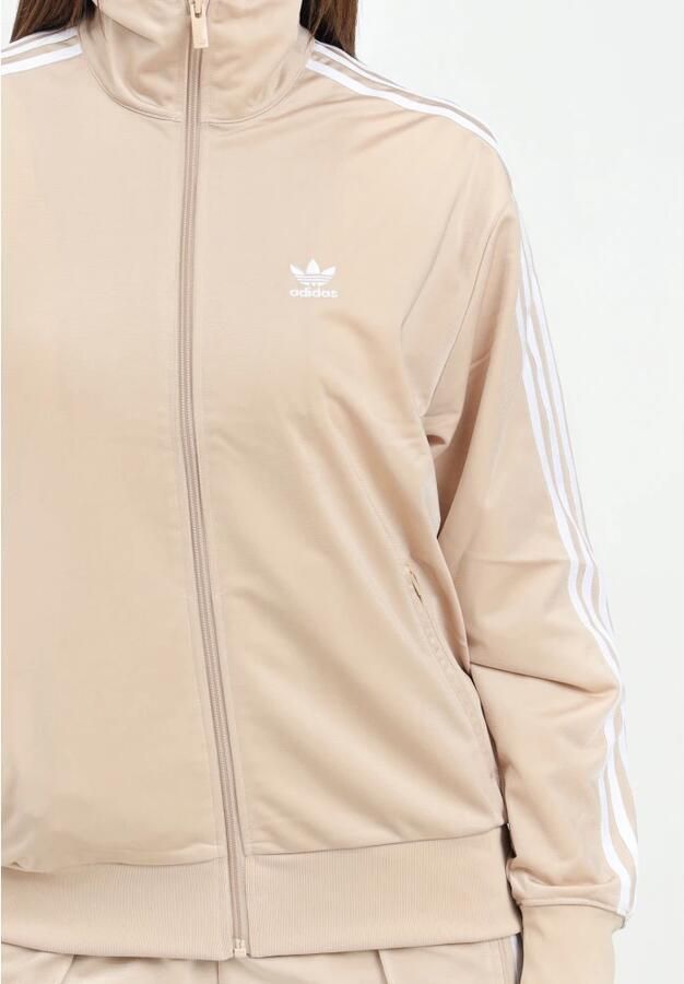 Adidas Originals Klassieke Losse Firebird Rits Sweater Beige Dames