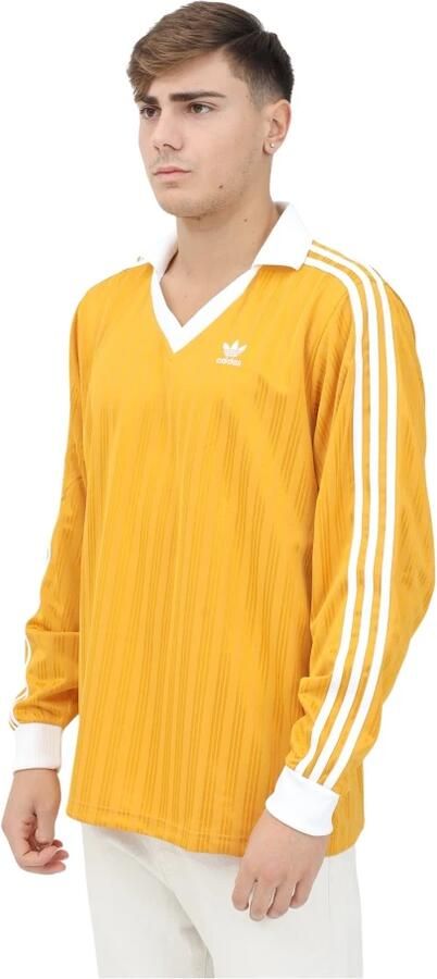 Adidas Originals Kleurrijk Langarm Voetbal T-shirt Yellow Heren - Foto 3