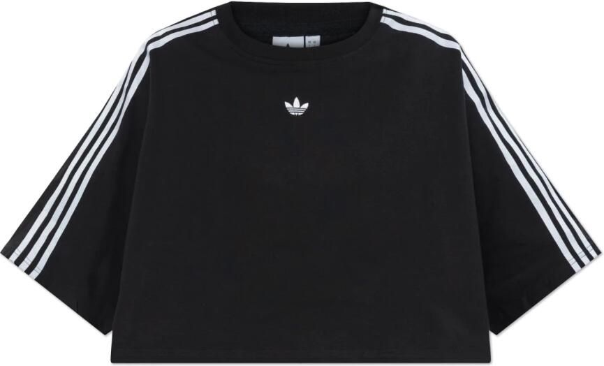 Adidas Originals Korte T-shirt met logo Black Dames