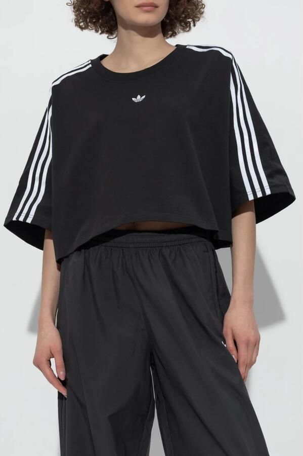 Adidas Originals Korte T-shirt met logo Black Dames - Foto 4