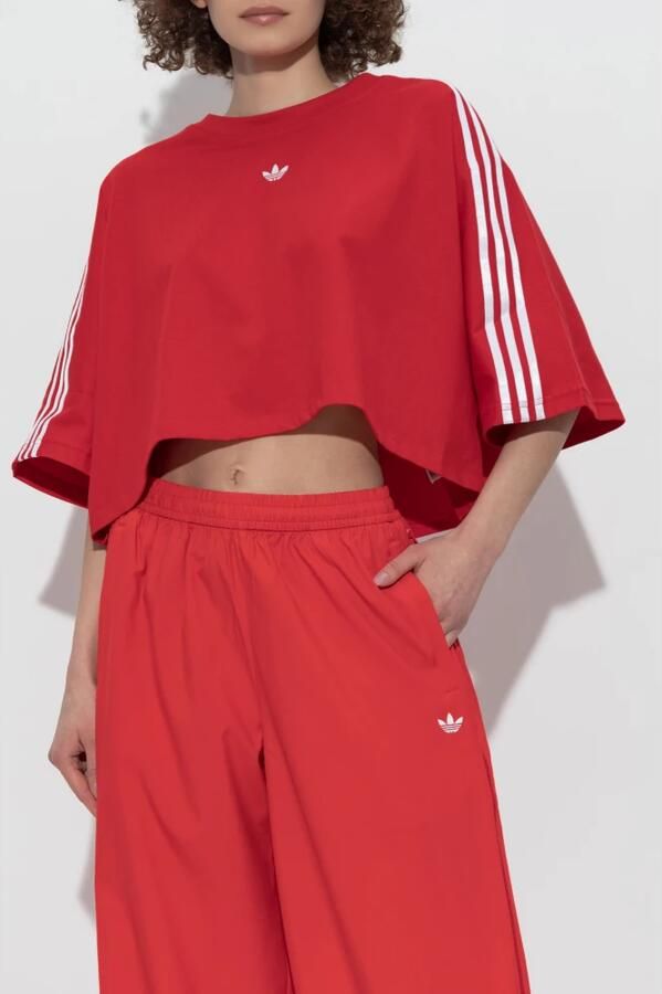 Adidas Originals Korte T-shirt met logo Red Dames - Foto 4