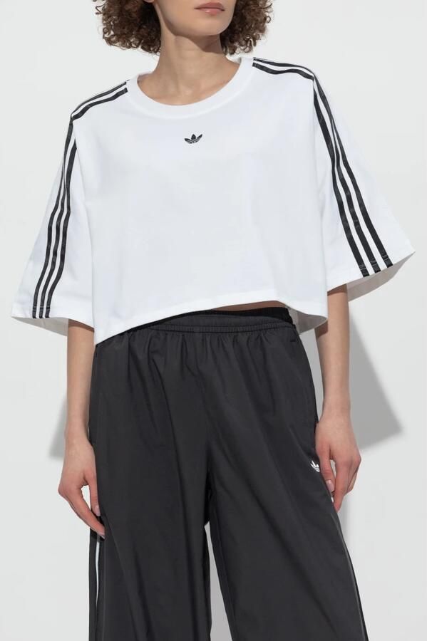Adidas Originals Korte T-shirt met logo White Dames - Foto 3