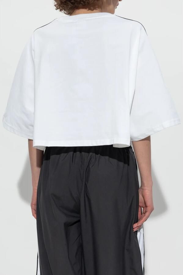Adidas Originals Korte T-shirt met logo White Dames - Foto 4