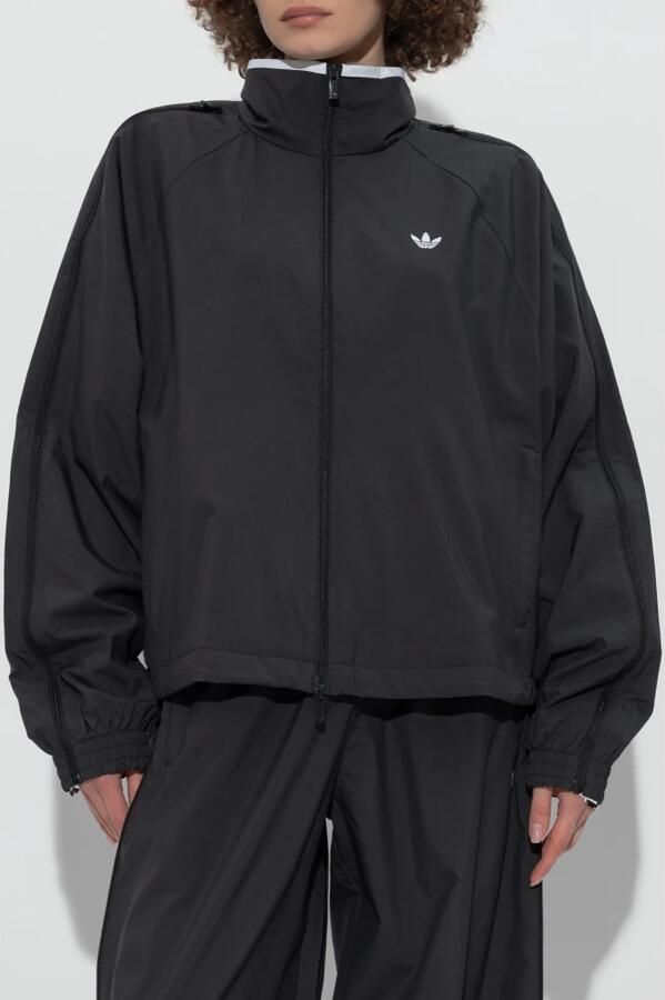 Adidas Originals Lichtgewicht Jack met Logo Black Dames - Foto 4