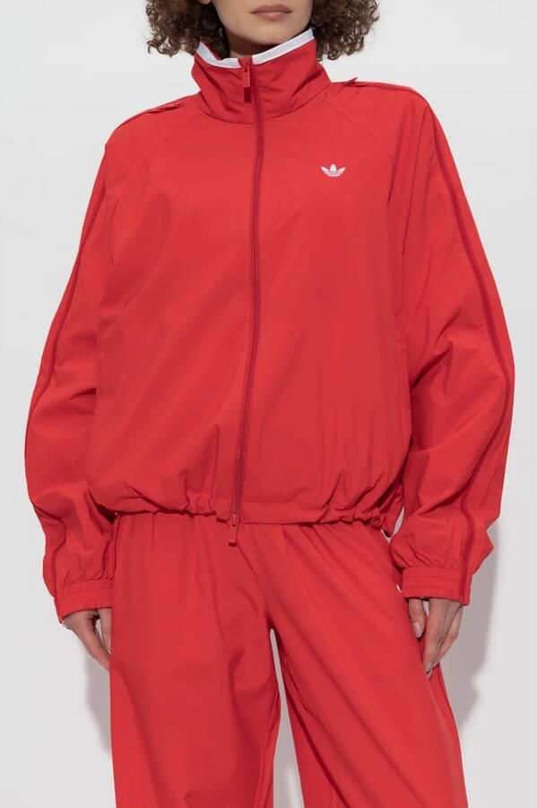 Adidas Originals Woven 3-strepen zip trainingsjacke Women Trainingspakken rood Maat XS Kleding - Foto 4