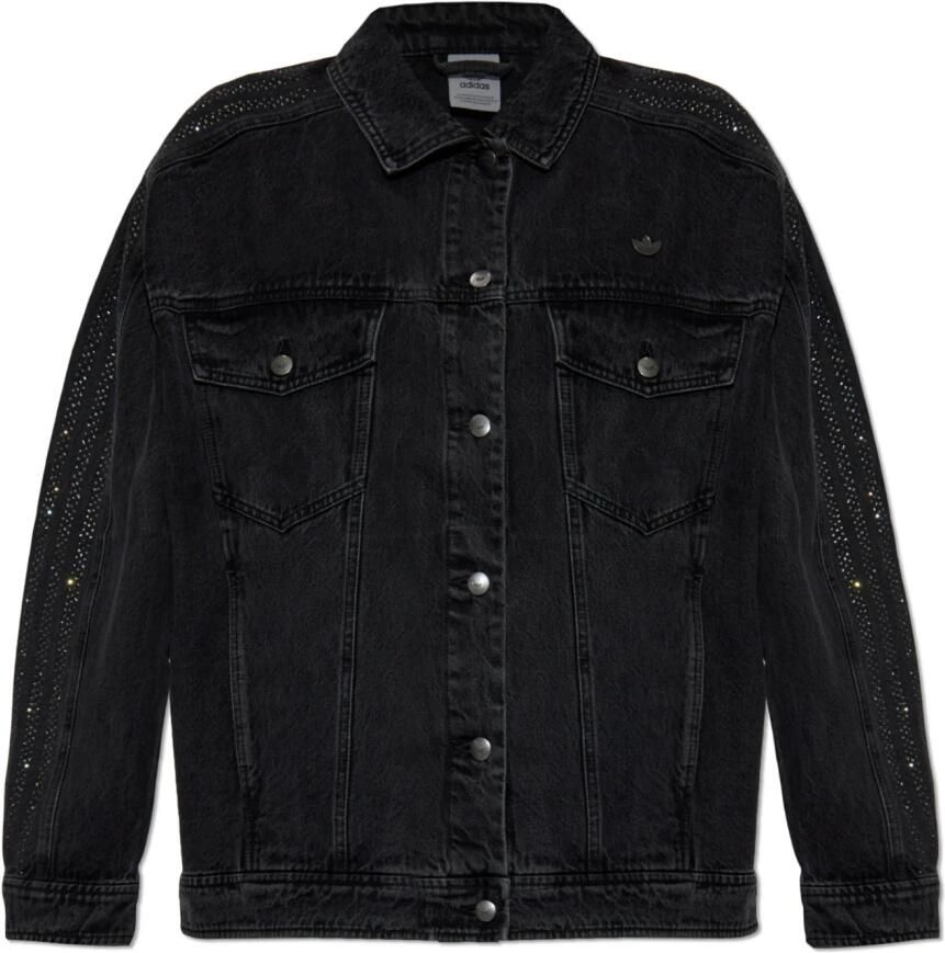 Adidas Originals Spijkerjasje met glinsterende pailletten Black Dames