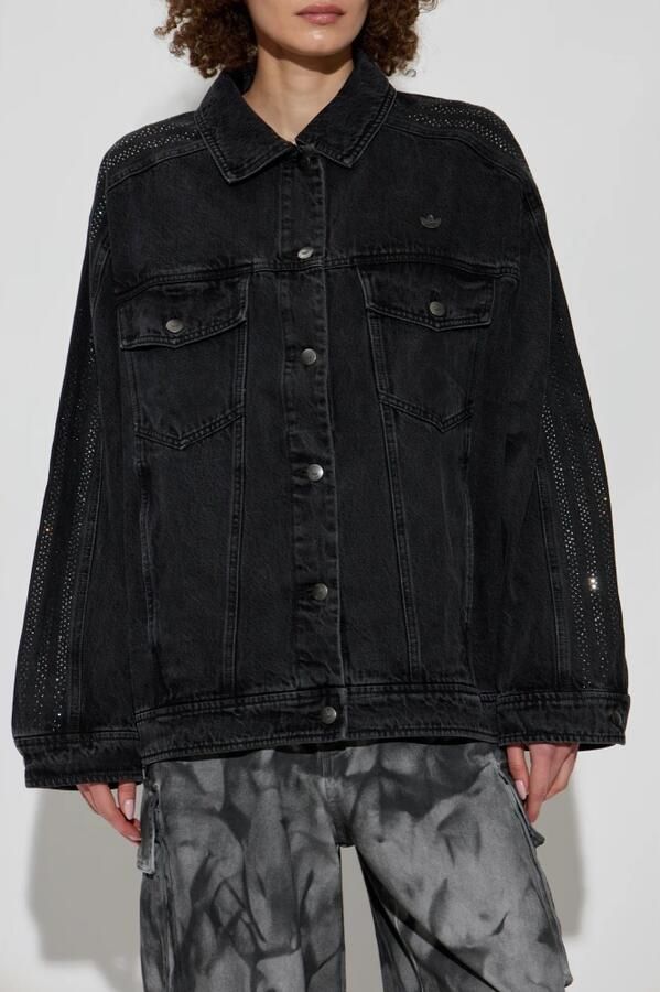 Adidas Originals Spijkerjasje met glinsterende pailletten Black Dames - Foto 4
