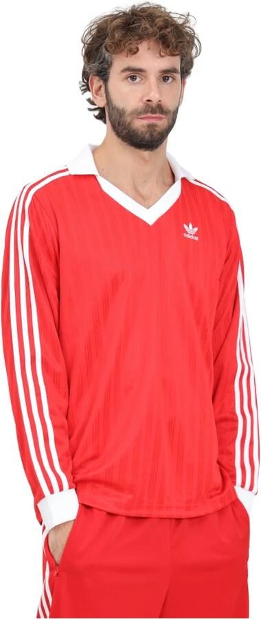 Adidas Originals Adicolor Piqué Football Longsleeve Rood- Heren Rood - Foto 3