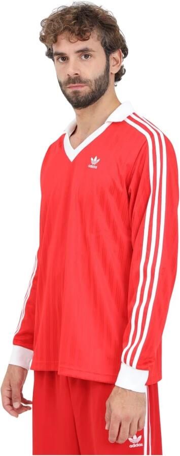 Adidas Originals Adicolor Piqué Football Longsleeve Rood- Heren Rood - Foto 2