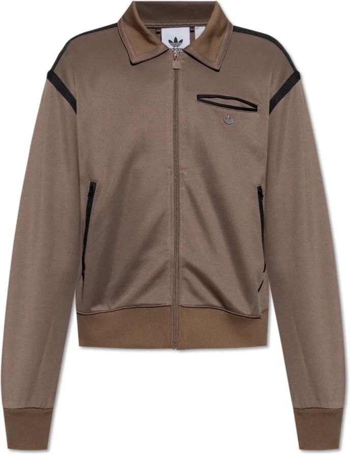 Adidas Originals Sweatshirt met logo-vormige applicatie Brown Heren