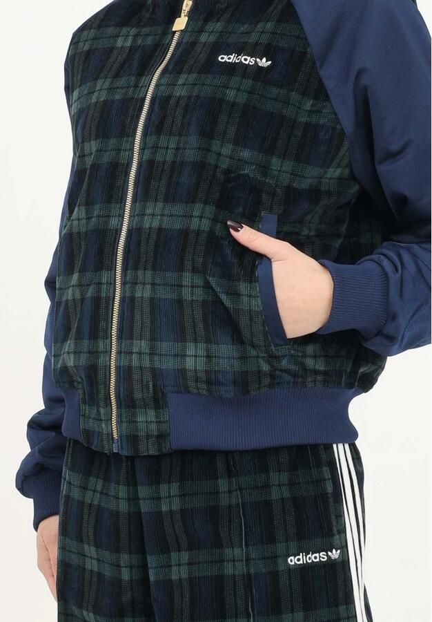 Adidas Originals Tartan Bomberjack Collegiate Blauw Multicolor Dames - Foto 2