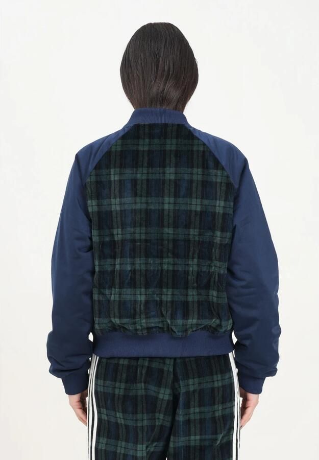 Adidas Originals Tartan Bomberjack Collegiate Blauw Multicolor Dames - Foto 4