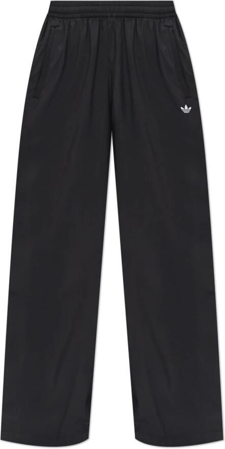 Adidas Zwarte Rasant Broek met Ritsdetails Black Dames