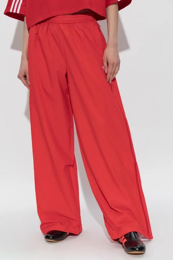 Adidas Originals Woven Wide-Leg Broek met 3 Strepen Women Trainingsbroeken rood Maat XS Kleding - Foto 10
