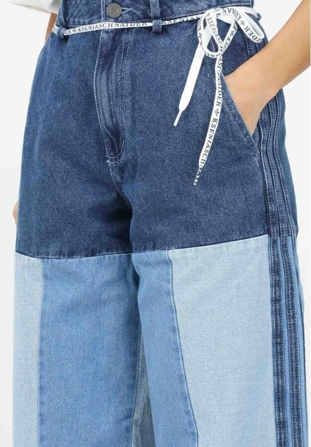Adidas Kseniaschnaider Patchwork Straight Leg Jeans - Foto 2