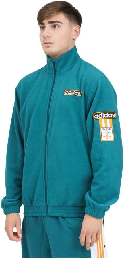 Adidas Originals Vintage Zip Fleece Sweater Blue Heren