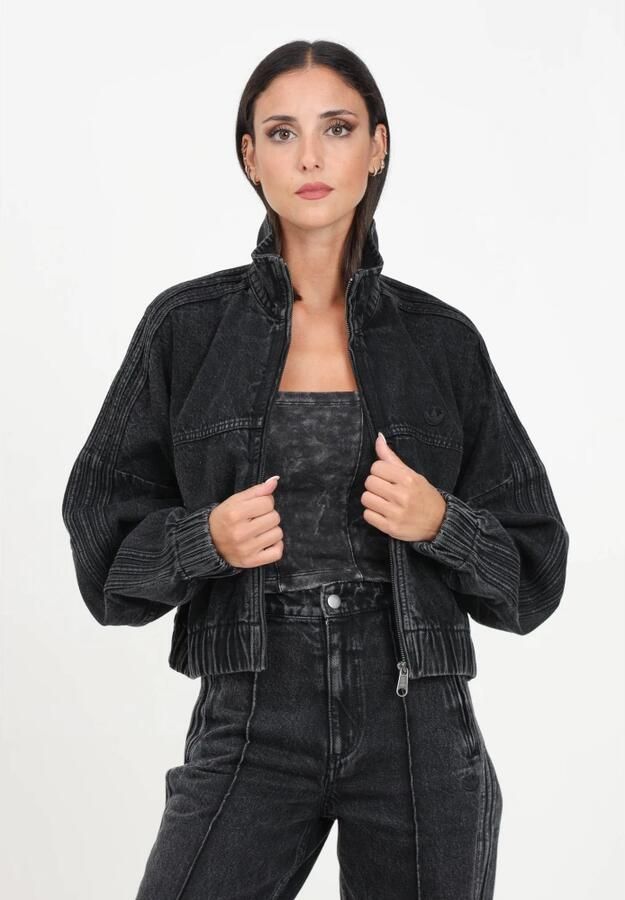 Adidas Originals Zwarte Denim Jack Premium Essentials Black Dames