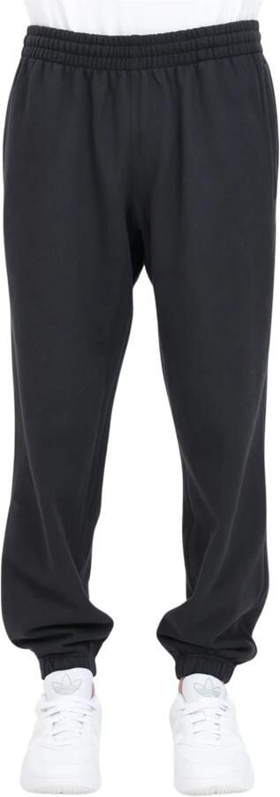 Adidas Originals Zwarte French Terry Sweatpants met Geborduurd Klaverblad Black Heren - Foto 3