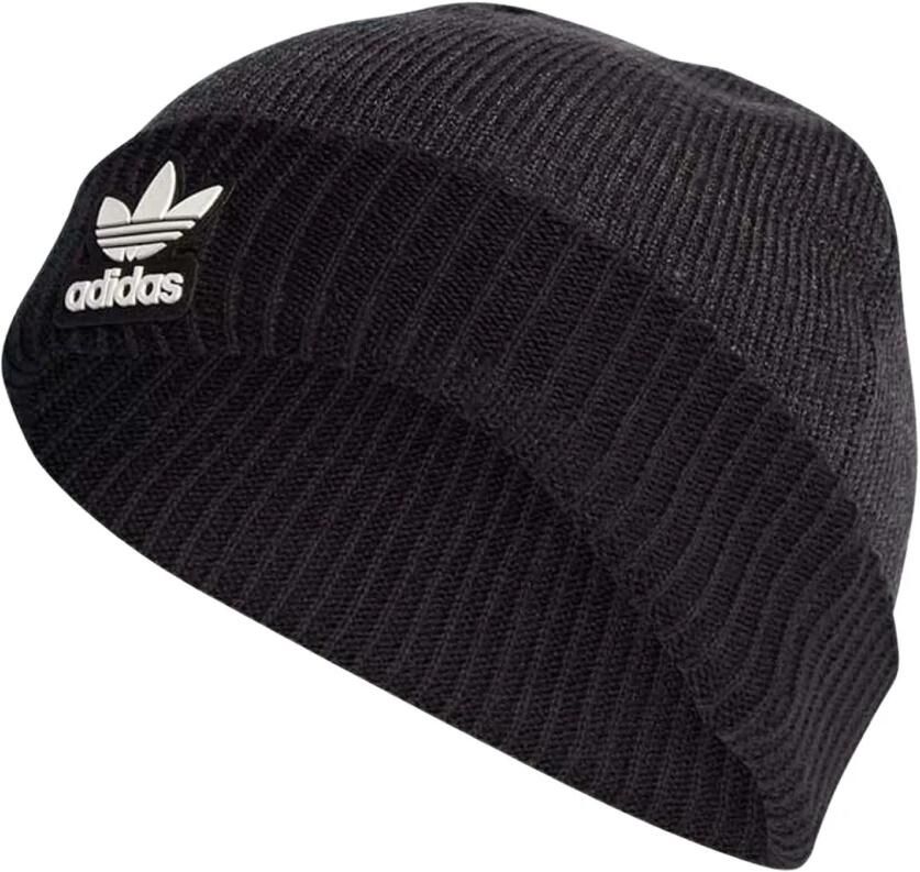 Adidas Originals Zwarte Hoed met Variegated Textuur en Wit Rubberen Logo Black Unisex - Foto 3