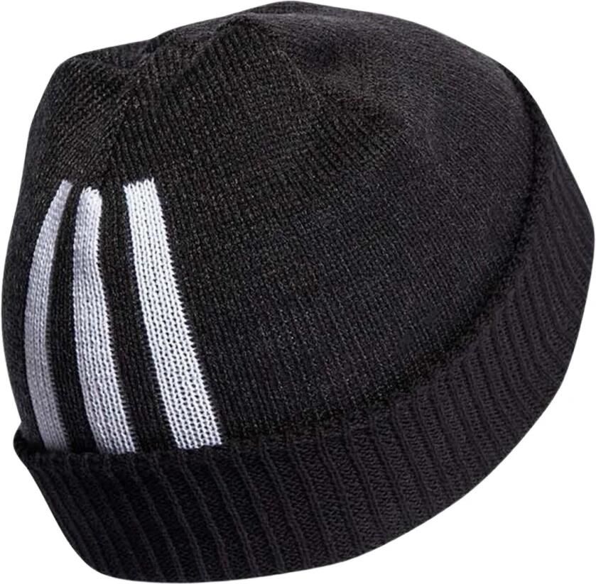 Adidas Originals Zwarte Hoed met Variegated Textuur en Wit Rubberen Logo Black Unisex