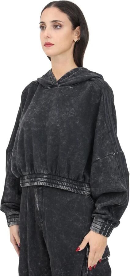 Adidas Originals Zwarte Hoodie Sweater Oversize Herfst Winter Black Dames