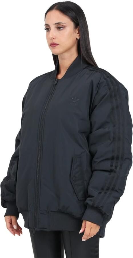 Adidas Originals Zwarte Oversized SST Bomberjack Black Dames - Foto 4