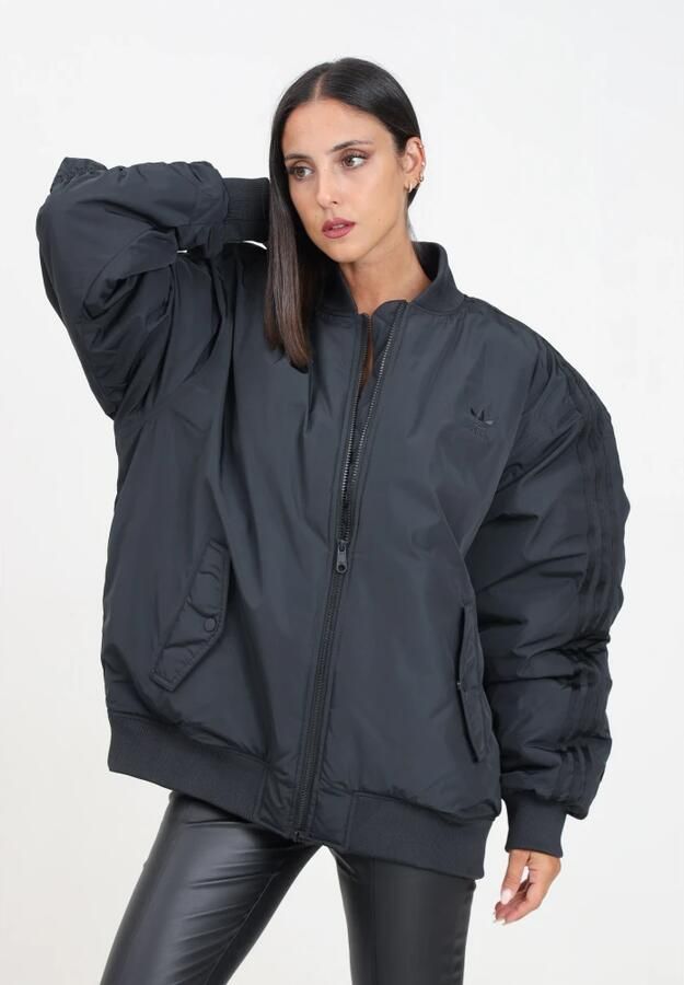 Adidas Originals Zwarte Oversized SST Bomberjack Black Dames - Foto 2