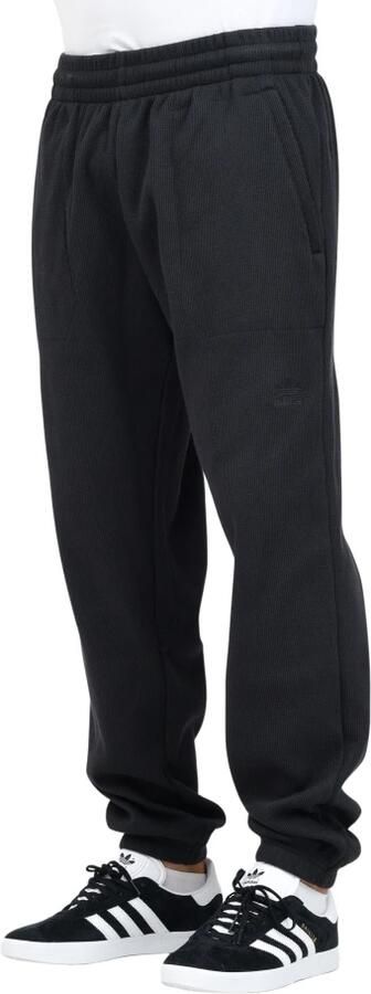 Adidas Originals Zwarte Sportieve Wafel Essentials Broek Black Heren - Foto 3