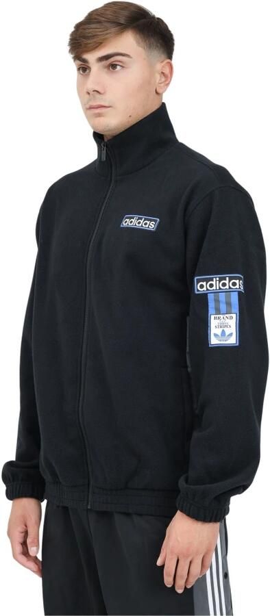 Adidas Originals Zwarte Zip Sweater Adibreak Stijl Black Heren - Foto 3