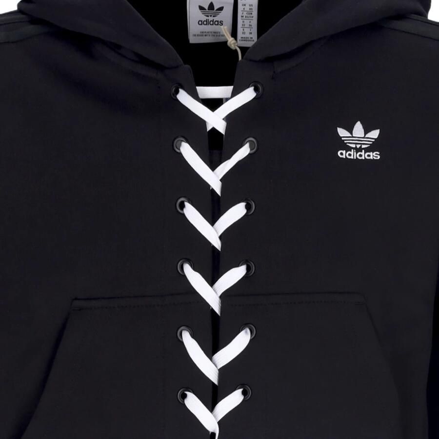 Adidas Originele en Moderne Hoodie met Vetersluiting Black Dames