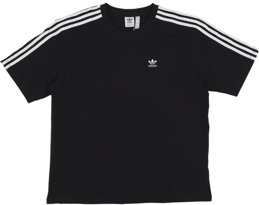 Adidas Originals Sportief Zwart T-shirt met Logo Borduursel en 3-Strepen Black Dames - Foto 1