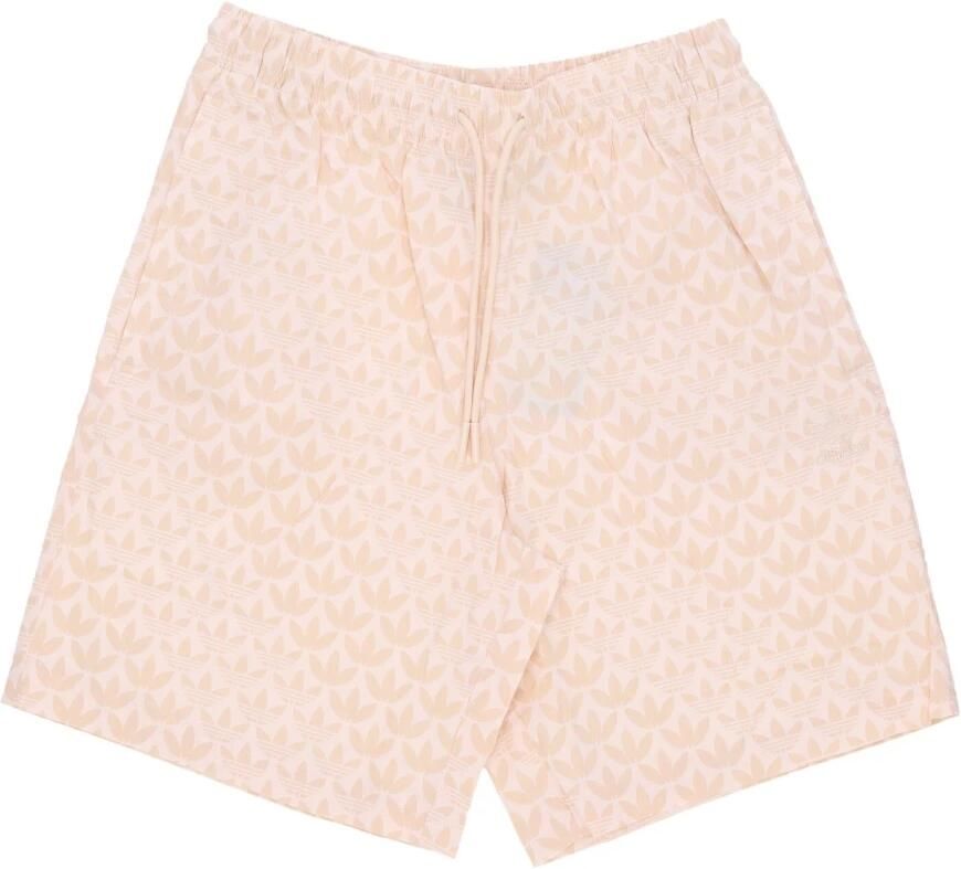 Adidas Originals Lichtgewicht katoenen shorts met elastische taille Beige Heren